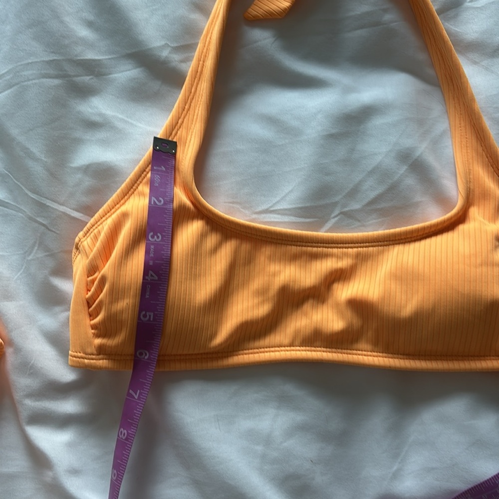 Bright Orange Ribbed Bikini Set - Picture 13 of 13